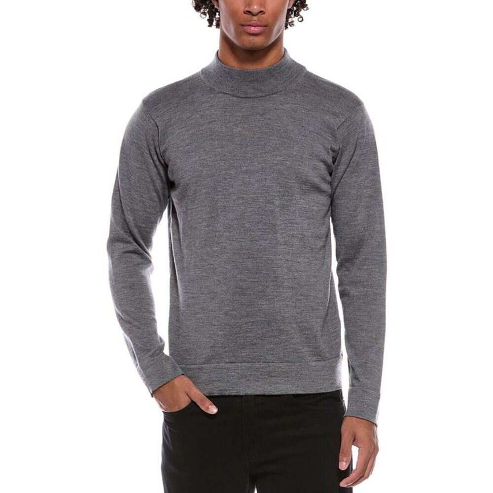 Slowear Mens Virgin Wool Crewneck Sweater, Grey